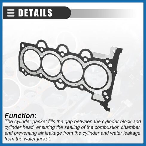 Cylinder Head Gasket, Suitable for 1.6L Engine, for Hyundai Accent 2012-2022, Metal, No.223112B003/223112B004, Brown Black Item Replacement in Saudi Arabia