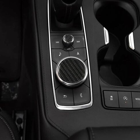WINKA Center Console Multimedia Knob Button Cover Compatible with Cadillac Escalade XT5 CT5 CT6 XT4 XT6 CT6 Crabon Fiber Media Button Cover Trim Interior Modification Trims for Car Accessories in Kuwait