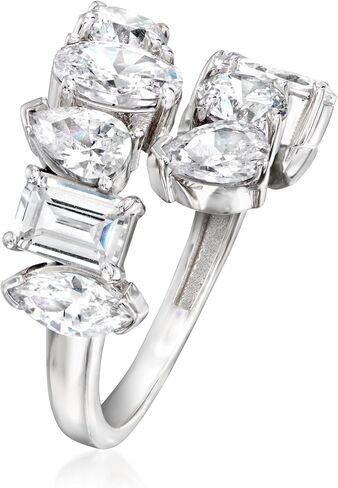 Ross-Simons 5.00 ct. t.w. Multi-Shaped CZ Bypass Ring in Sterling Silver in Saudi Arabia