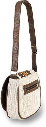 Small Boho Bag - Handcrafted Otavalo Crossbody Purse with Ethnic Andean Design in Saudi Arabia