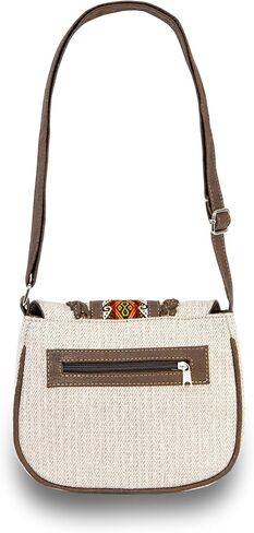 Small Boho Bag - Handcrafted Otavalo Crossbody Purse with Ethnic Andean Design in Saudi Arabia