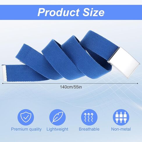 6 قطع من أحزمة شبكة الجولف للرجال، حزام من النايلون قابل للتعديل حتى 55 بوصة، إبزيم معدني صلب، متعدد الألوان in Kuwait