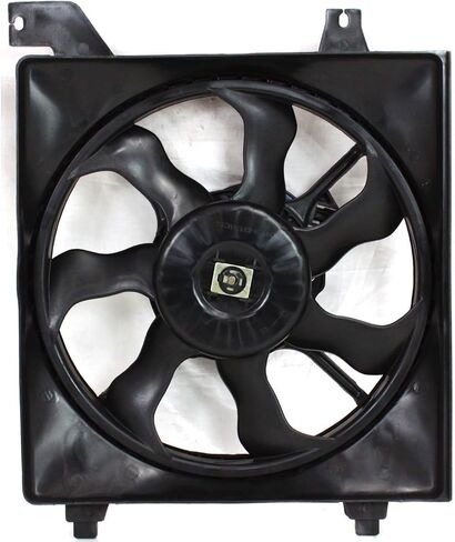 Replacement Radiator and A/C Condenser Cooling Fan Assembly (Pair) fits Hyundai Accent 2006-2011 1.6L L4 Hatchback 4-Door, Without Automatic Cruise Control in Saudi Arabia