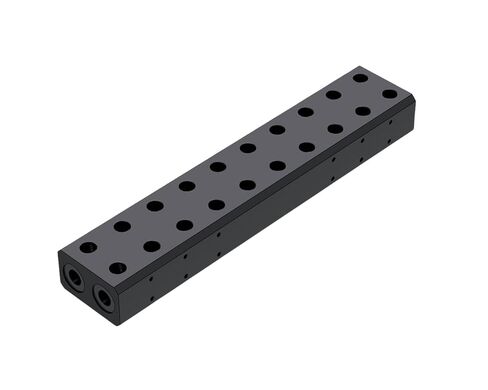 Bykski Durable Multi‑Port Parallel Workstation/Server Distribution Block, Available in Four Sizes – Black POM (B-L2-XBM-X-V2) (8 Channels) in Saudi Arabia
