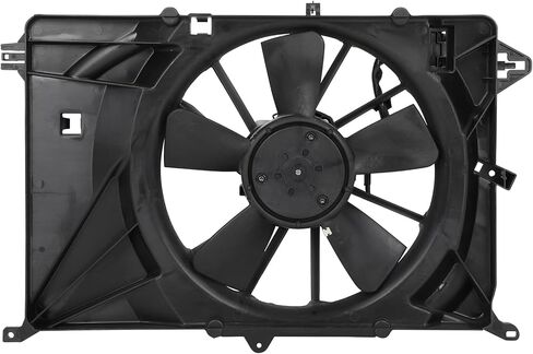 Radiator Cooling Fan Assembly Compatible with 2017-2021 for Jeep for Compass 2.4L 2017 for Jeep for Compass 2.0L, Black Radiator Fan Direct Fit Replacement for Engine Cooling Fan in Saudi Arabia