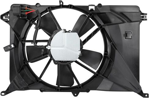 Radiator Cooling Fan Assembly Compatible with 2017-2021 for Jeep for Compass 2.4L 2017 for Jeep for Compass 2.0L, Black Radiator Fan Direct Fit Replacement for Engine Cooling Fan in Saudi Arabia