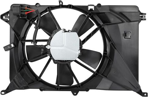 Radiator Cooling Fan Assembly Compatible with 2017-2021 for Jeep for Compass 2.4L 2017 for Jeep for Compass 2.0L, Black Radiator Fan Direct Fit Replacement for Engine Cooling Fan in Saudi Arabia