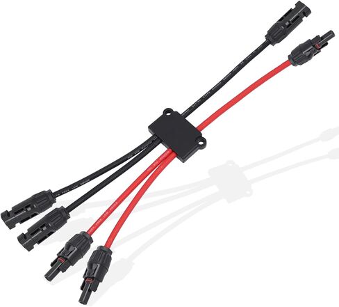 Solar Parallel Connectors for 2 Solar Panels, Tool-Free MC4 Solar Cable Splitter, Y Branch Solar Panel Splitter, 2 to 4 Solar Parallel Adapter IP68 Waterproof (FMM/MFF) in Kuwait