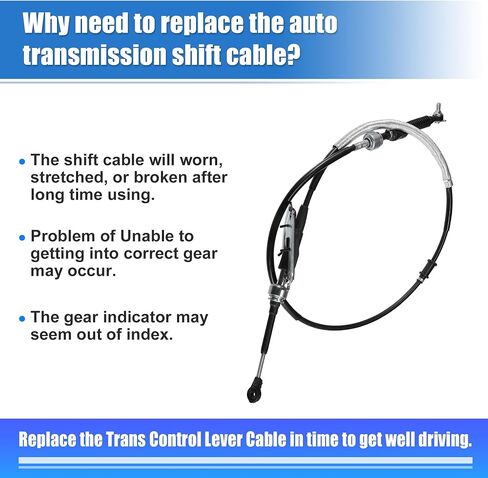 X AUTOHAUX Automatic Transmission Gear Shift Cable No.3382048060/33820-48060 Fit for Toyota Highlander for Lexus RX300 2001 2002 2003 in Saudi Arabia