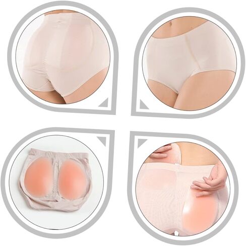 Butt Pads for Women Butt Enhancers with Padded Panties Instantly Lift Shape Your Buttocks Comfortable Lightweight Beige in Saudi Arabia