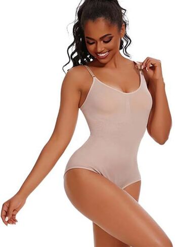 Women's Shapewear Bodysuit Tummy Control Body Shaper Seamless Sculpting Snatched Waist Body Suit in Saudi Arabia