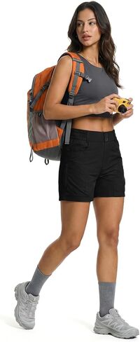 linlon Women's 5''Golf Hiking Cargo Shorts Quick Dry Shorts for Women Casual High Waisted in Saudi Arabia