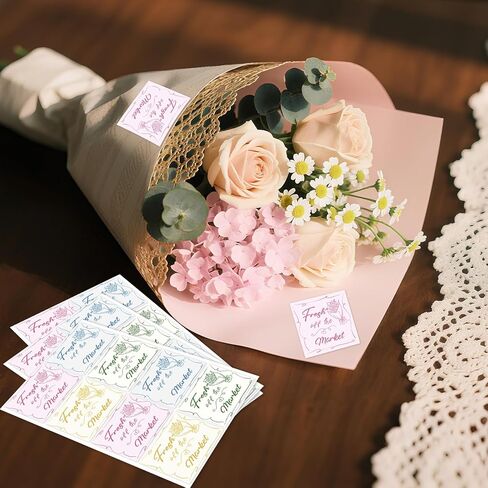 80 قطعة من الملصقات الطازجة خارج السوق، ملصقات ملونة لسوق المزارعين، ملصق دش الزفاف، ملصق مخصص لحفلات العازبة والزهور، ملصق مربع لصالح النساء، حديقة الزهور، حفل الزفاف، مغلف الأختام in Kuwait