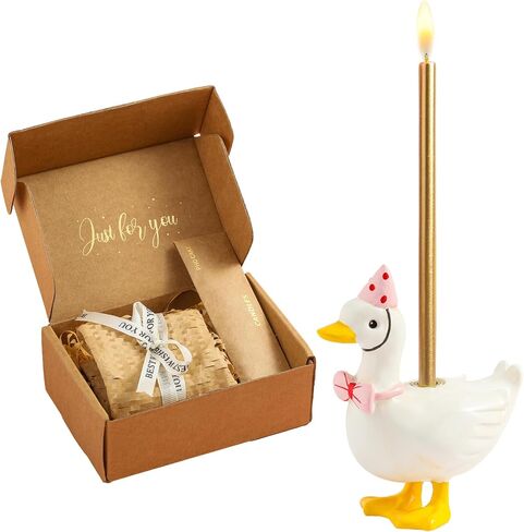 PHD CAKE Silly Goose Cake Candle Holders with Birthday Candles Pink Silly Goose Birthday Party Supplies Mini Cute Cake Topper Stand Candlestick for Party Celebration in Saudi Arabia