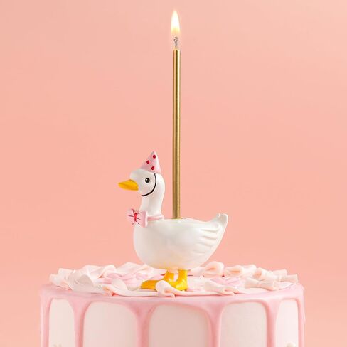 PHD CAKE Silly Goose Cake Candle Holders with Birthday Candles Pink Silly Goose Birthday Party Supplies Mini Cute Cake Topper Stand Candlestick for Party Celebration in Saudi Arabia