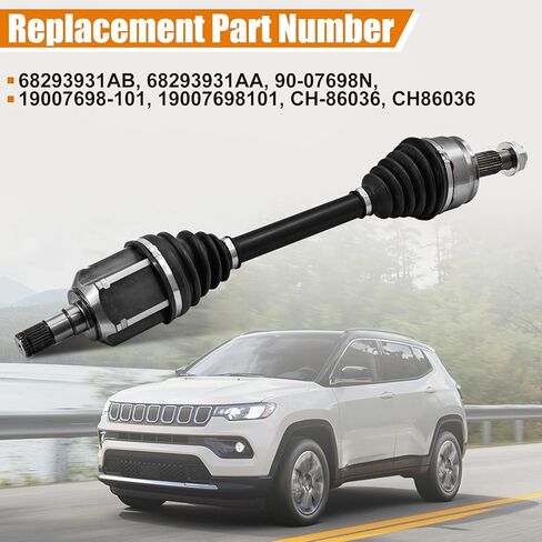 مجموعة نصف عمود السيرة الذاتية متوافقة مع Jeep Compass 2.4L 2017-2022 جانب السائق الأمامي يستبدل # 68293931AB 68293931AA 90-07698N 19007698-101 19007698101 CH-86036 CH86036 (الجانب الأيسر) in Kuwait