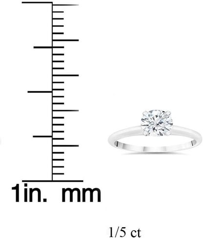 P3 POMPEII3 Pompeii 1/5ct Lab Grown Diamond Solitaire Engagement Ring 14K White Gold (((G-H)),SI(1)-SI(2)) in Saudi Arabia