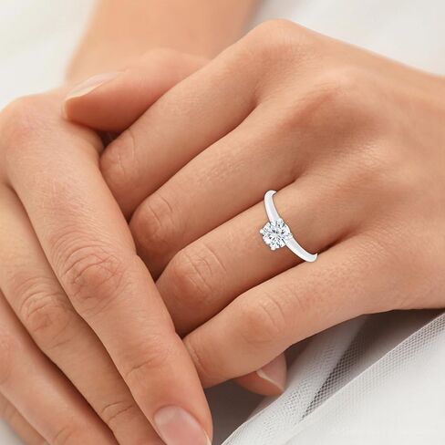 P3 POMPEII3 Pompeii 1/5ct Lab Grown Diamond Solitaire Engagement Ring 14K White Gold (((G-H)),SI(1)-SI(2)) in Saudi Arabia