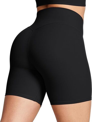 Bareluxe Biker Shorts Women Tummy Control 6" High Waisted Workout Running Gym Yoga Shorts Spandex in Saudi Arabia