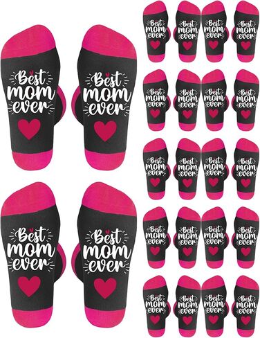 12/24 Pairs Best Mom Ever Socks Bulk Mothers Day Gifts for Church Charities Community Centers Mother Birthday Gift in Saudi Arabia