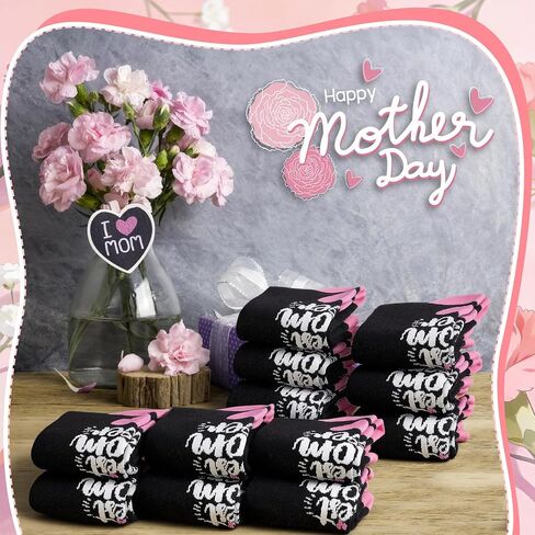 12/24 Pairs Best Mom Ever Socks Bulk Mothers Day Gifts for Church Charities Community Centers Mother Birthday Gift in Saudi Arabia