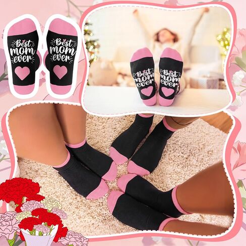 12/24 Pairs Best Mom Ever Socks Bulk Mothers Day Gifts for Church Charities Community Centers Mother Birthday Gift in Saudi Arabia