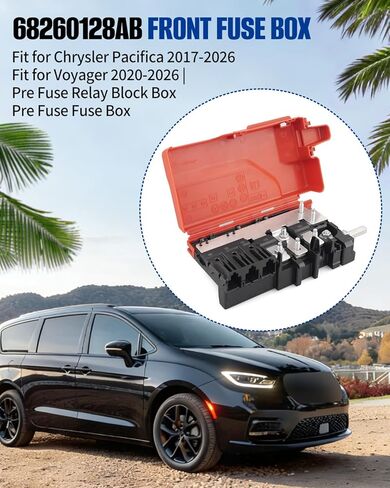 68260128AB Front Fuse Box Fit for Chrysler Pacifica 2017-2026, Voyager 2020-2026 Pre Battery Fuse Distribution Relay Block Box in Saudi Arabia