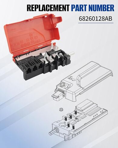 68260128AB Front Fuse Box Fit for Chrysler Pacifica 2017-2026, Voyager 2020-2026 Pre Battery Fuse Distribution Relay Block Box in Saudi Arabia
