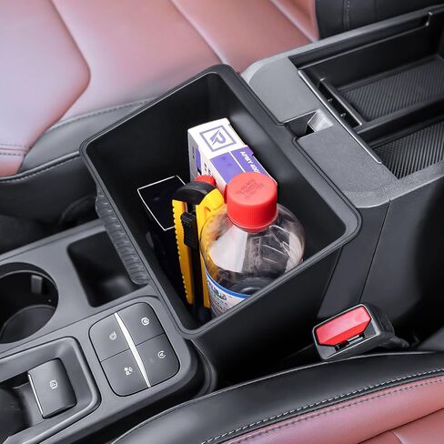 RUNROAD Center Console Storage Box Compatible with 2022 2023 2024 2025 2026 Ford Maverick Accessories, Armrest Trash Can For Maverick Insert Middle Console Organizer Bin Multi-Function Cup Holder in Saudi Arabia