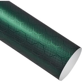 غلاف فينيل من ألياف الكربون الساتان باللون الأخضر منتصف الليل، ورقة فيلم السيارة تطلق الهواء ذاتية اللصق ذاتية اللصق لحماية السيارات والدراجات النارية 60 بوصة × 29.5 بوصة (5 قدم × 2.5 قدم) in Kuwait