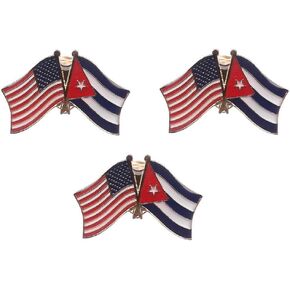 Cuba World Flag Lapel Pins and US/Cuba Crossed Friendship Flag Pin(12 pack - Double Pins) in Saudi Arabia