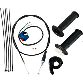 QINGBY Mini Bike Throttle Cable Assembly Twist Handle Grip Blue On Off Switch Kit for 212cc 196cc Coleman CT200U CT200U-EX BT200X Massimo Warrior MB200 CT100U Baja DB30 Motovox MBX10 MBX11 7/8 22mm in Kuwait