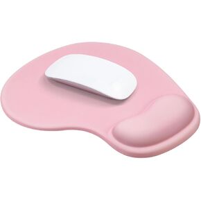 Ergonomic Mouse pad with Wrist Support, Gel Wrist Support Mousepad with Non-Slip Rubber Base and Textured Surface,Gaming Desktop Mouse Pad Wrist Rest Design,for Laptop, Office & Home, Pink in Saudi Arabia