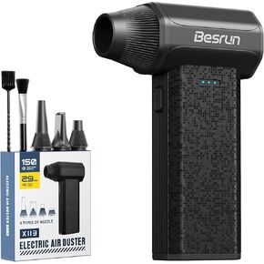Electric Air Duster - 110,000 RPM Compressed Air Duster Replacement, 120W Cordless Air Blower for Computer Keyboard & Car, 3-Speed Rechargeable Mini Turbo Fan, Type-C Fast Charge (X113) in Saudi Arabia