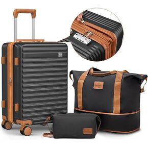 imiomo Carry on Luggage Sets,20 Inch Expandable Carry-on Suitcase with Spinner Wheels,Hard Shell Lightweight Rolling Travel Luggage with TSA Lock in Kuwait