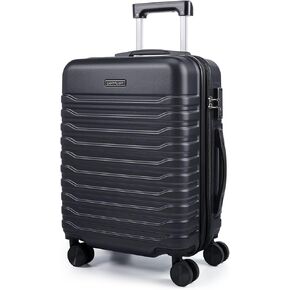 رحلة خفيفة قابلة للتوسيع على الأمتعة 22 × 14 × 9 معتمدة من شركة الطيران مع عجلات دوارة مزدوجة، حقائب سفر ذات هيكل صلب خفيف الوزن مقاس 20 بوصة مع قفل TSA، أرجواني وردي in Kuwait