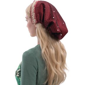 Renaissance Snood Cap with Pearl Accents Medieval Hairnet Victorian Headwear Courtly Headpiece Maids Headdress in Saudi Arabia
