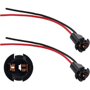 2PCS T10 Bulb Socket with Pigtail Harness,Pure Copper 2-Pin T10 Socket Replacement for Brake/Turn/Tail Light,Universal License Plate Light Sockets Car Accessories for Most Vehicles in Kuwait