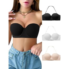 Women's Strapless Bra, Backless Self-Adhesive Bra, Multiway Invisible Straps, Push-Up Lift, Everyday Lingerie for Women in Saudi Arabia