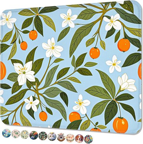 Mouse Pad, Square Cute Mouse Pad 10 x 8 Inch, Waterproof Premium-Textured & Stitched Edge Computer Mat with Non-Slip Rubber Base for Office Home Gaming Laptop, Black Cat and Moon in Saudi Arabia