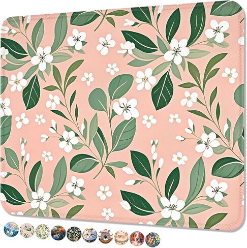 Mouse Pad, Square Cute Mouse Pad 10 x 8 Inch, Waterproof Premium-Textured & Stitched Edge Computer Mat with Non-Slip Rubber Base for Office Home Gaming Laptop, Black Cat and Moon in Saudi Arabia