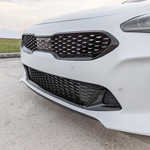 SlickMod Chrome Delete Blackout Vinyl Overlay for 2018-2023 Kia Stinger GT Front Lower Lip (Carbon Fiber, 2. Lower Lip), SM-KI-STI-1823-FGT in Saudi Arabia