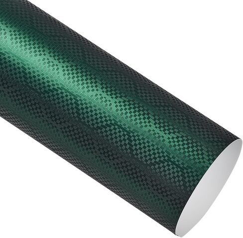 غلاف فينيل من ألياف الكربون الساتان باللون الأخضر منتصف الليل، ورقة فيلم السيارة تطلق الهواء ذاتية اللصق ذاتية اللصق لحماية السيارات والدراجات النارية 60 بوصة × 29.5 بوصة (5 قدم × 2.5 قدم) in Kuwait