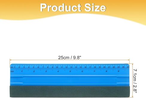 HARFINGTON 3pcs Vinyl Wrap Squeegee 9.8" Felt Edge Wrap Scraper with Ruler Vinyl Squeegee Window Tint Tool for Decal Wallpaper Window Car Wrapping, Blue in Saudi Arabia
