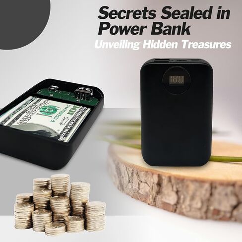 بنك طاقة آمن للتحويل - حجرة تخزين مخفية للأشياء الثمينة، آمن سري، بنك طاقة مزيف للأمان الآمن، جهاز إخفاء محمول، مثالي للسفر والمنزل والمكتب in Kuwait