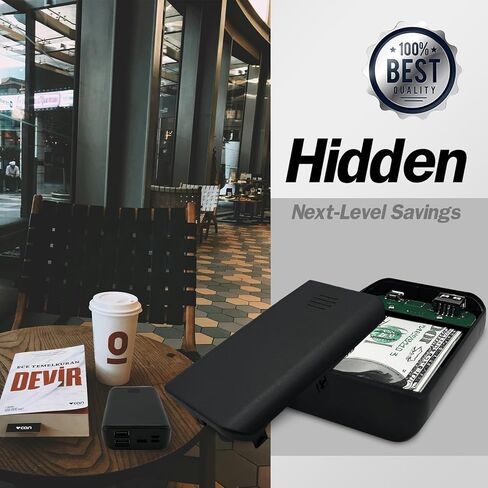 بنك طاقة آمن للتحويل - حجرة تخزين مخفية للأشياء الثمينة، آمن سري، بنك طاقة مزيف للأمان الآمن، جهاز إخفاء محمول، مثالي للسفر والمنزل والمكتب in Kuwait