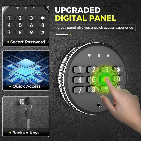 INTERGREAT 8-12 خزائن أسلحة، آمنة للبنادق، خزائن أسلحة للبندقية المنزلية والمسدسات، مسدس طويل آمن لبندقية بندقية للمنزل، خزائن بندقية سريعة الوصول، أرفف قابلة للتعديل، سهلة التجميع in Kuwait