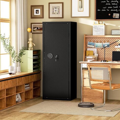 INTERGREAT 8-12 خزائن أسلحة، آمنة للبنادق، خزائن أسلحة للبندقية المنزلية والمسدسات، مسدس طويل آمن لبندقية بندقية للمنزل، خزائن بندقية سريعة الوصول، أرفف قابلة للتعديل، سهلة التجميع in Kuwait