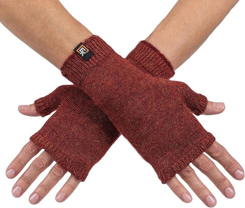 Evolution Knitwear Alpaca Knit Fingerless Mittens - Super Soft Baby Alpaca - Made in the USA - Small in Saudi Arabia