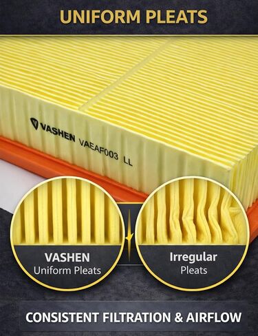 فلتر هواء المحرك CA10755، مناسب للقطع الأصلية المباشرة لسيارة Toyota/Lexus/Jeep/Dodge (Camry، Avalon، Highlander، Sienna، ES350، NX، RX350، Grand Cherokee، Durango) 2010-2022 (ملاءمة مؤكدة) in Kuwait